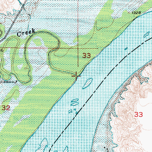 Topographic Map of Bull Creek, SD