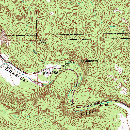 Topographic Map of Camp Columbus, SD