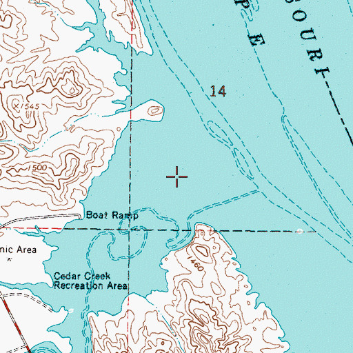 Topographic Map of Cedar Creek, SD