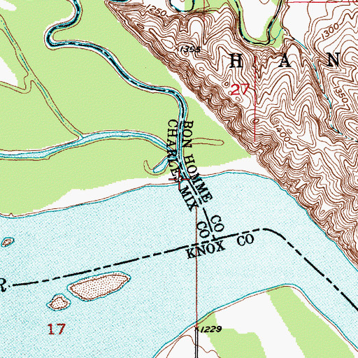 Topographic Map of Choteau Creek, SD