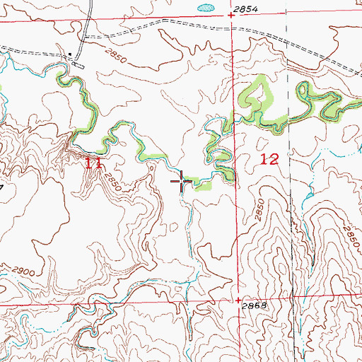 Topographic Map of Dry Creek, SD