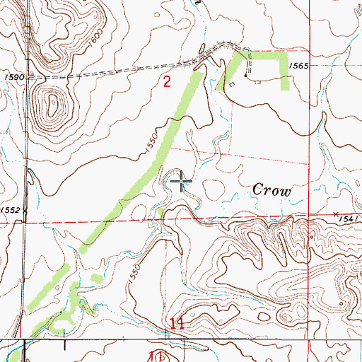 Topographic Map of Dry Run, SD