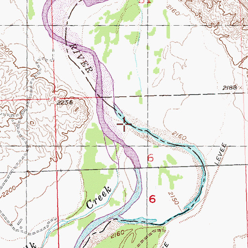 Topographic Map of Elk Creek, SD