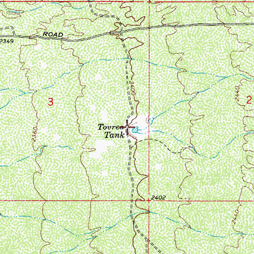 Topographic Map of Tovrea Tank, AZ