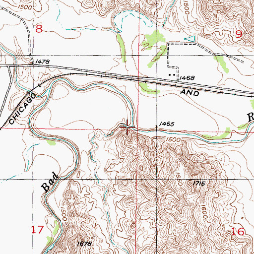 Topographic Map of Gray Blanket Creek, SD