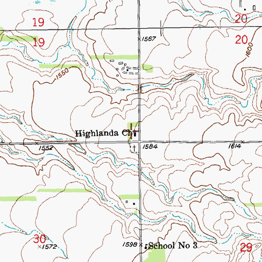 Topographic Map of Highlanda Church, SD