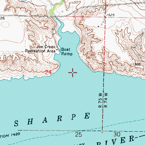 Topographic Map of Joe Creek, SD