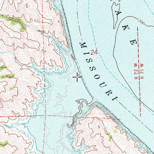 Topographic Map of Landing Creek, SD