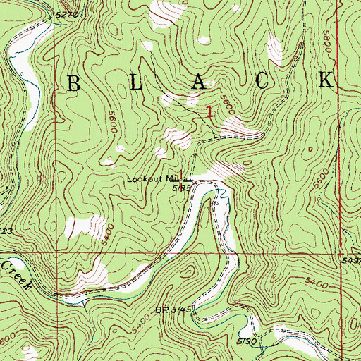 Topographic Map of Lookout Mill, SD