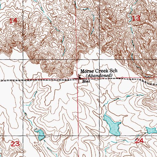 Topographic Map of Morse Creek School, SD