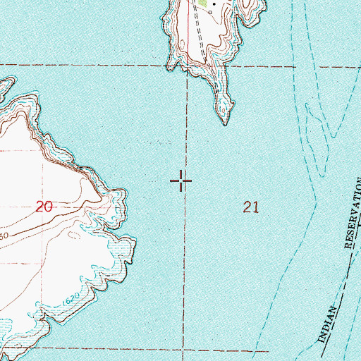 Topographic Map of Oak Creek, SD