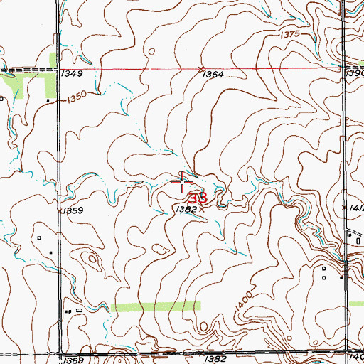 Topographic Map of Oak Gulch, SD