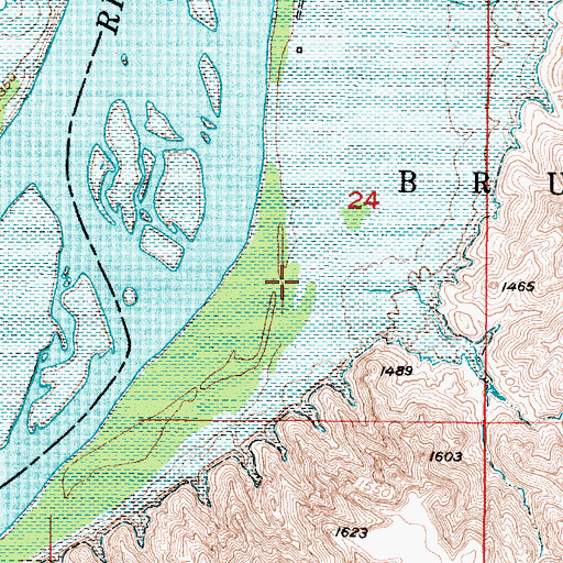 Topographic Map of Peterson Bottoms, SD