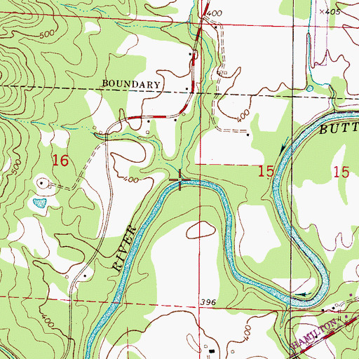 Topographic Map of Sell Branch, AL