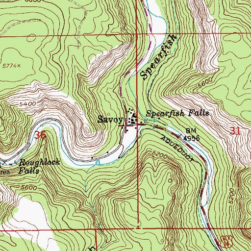 Topographic Map of Savoy, SD