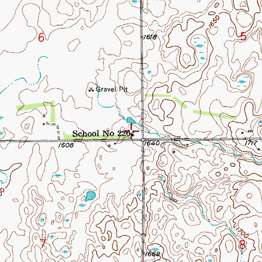 Topographic Map of School Number 226, SD