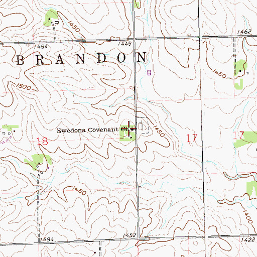 Topographic Map of Swedona Convenant Church, SD