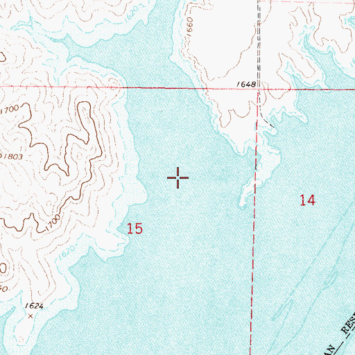 Topographic Map of Three Legs Creek, SD