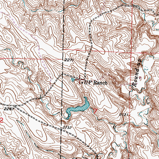 Topographic Map of U P Ranch, SD