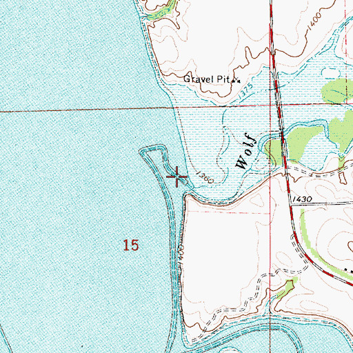 Topographic Map of Wolf Creek, SD