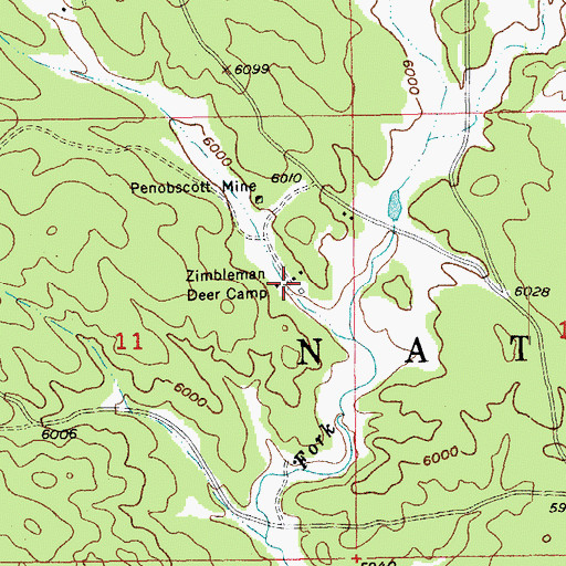 Topographic Map of Zimbleman Deer Camp, SD