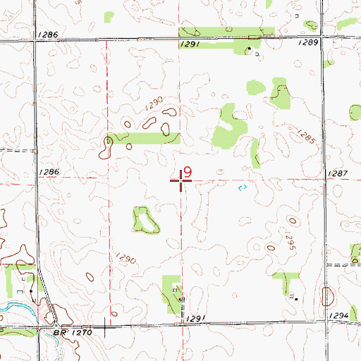 Topographic Map of Bethany - Silver Creek Cemetery, SD