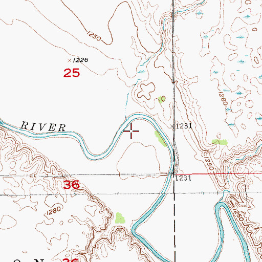 Topographic Map of Nobles Ford (historical), SD