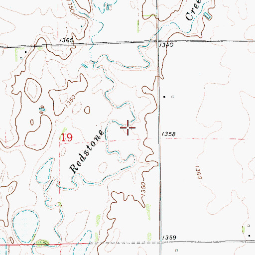 Topographic Map of Saint Anthonys Church, SD