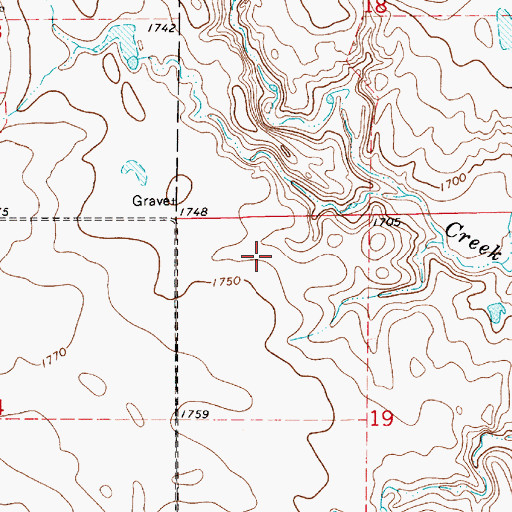 Topographic Map of Abernathy Dam, SD
