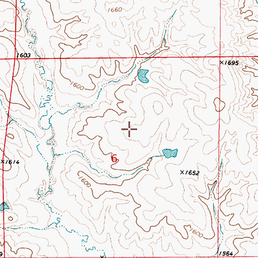 Topographic Map of Weisner Dam, SD