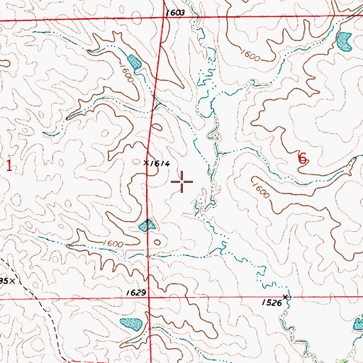 Topographic Map of Weisner Dam 1, SD