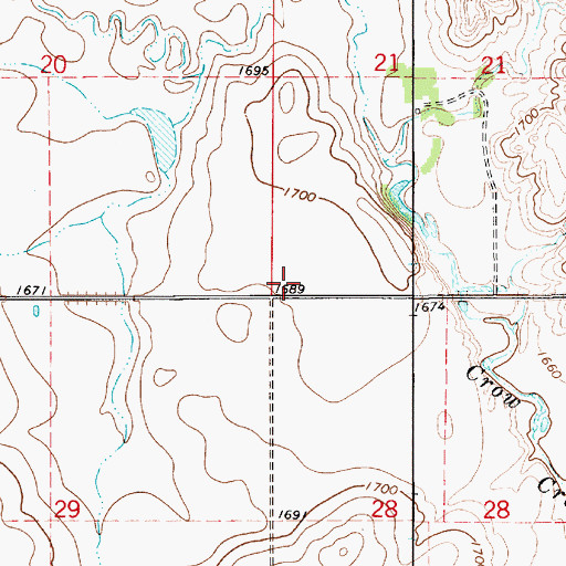 Topographic Map of Duncan School Number 3 (historical), SD