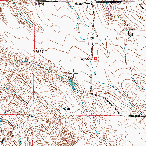 Topographic Map of Earl Burtz Number 1 Dam, SD