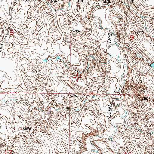 Topographic Map of J Moeller Dam, SD