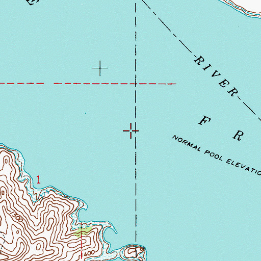 Topographic Map of Chicot Island (historical), SD