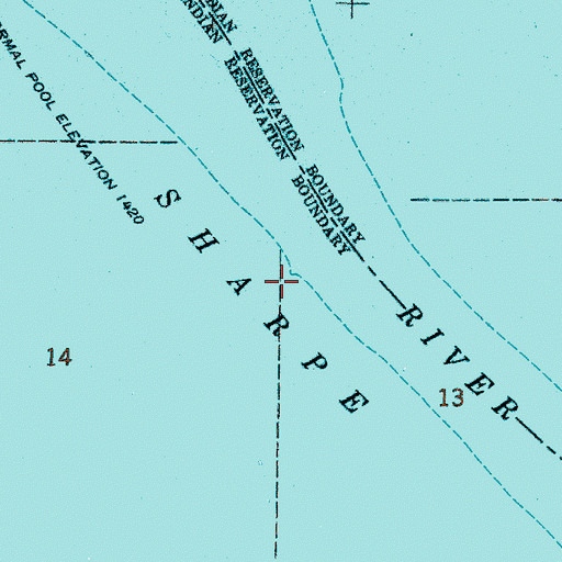 Topographic Map of Fish Creek (historical), SD
