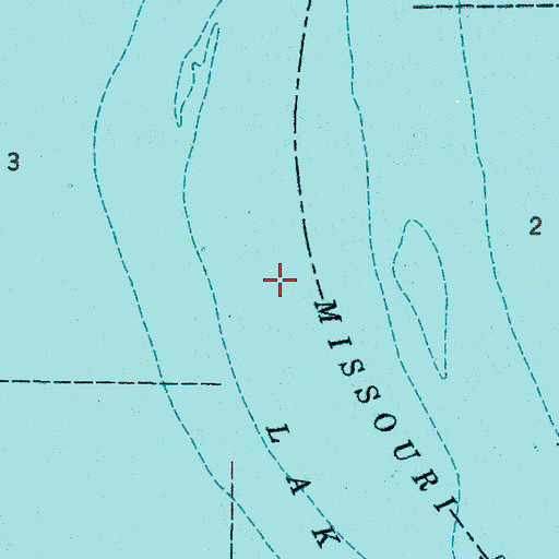 Topographic Map of Brule Island (historical), SD