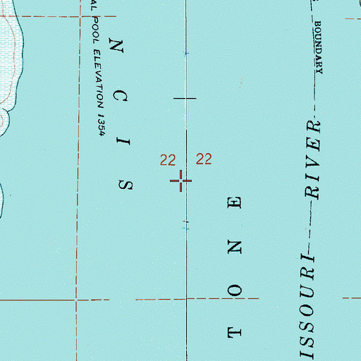 Topographic Map of Whetstone Island (historical), SD