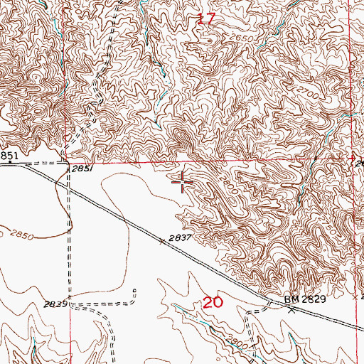 Topographic Map of Alkali (historical), SD