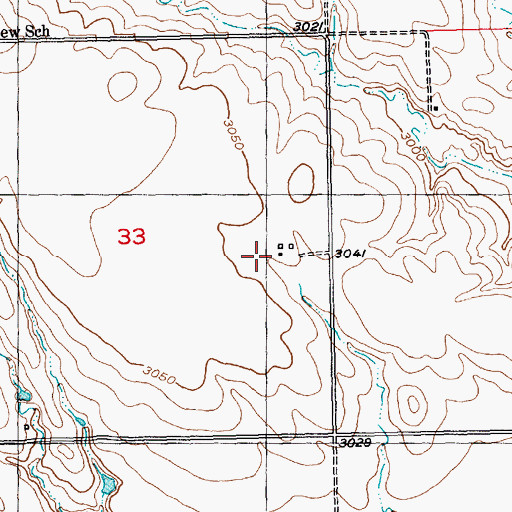 Topographic Map of Bend (historical), SD