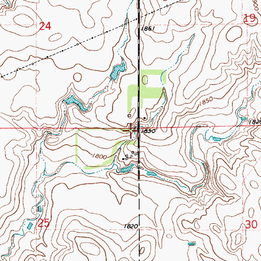 Topographic Map of Winnebago Valley, SD