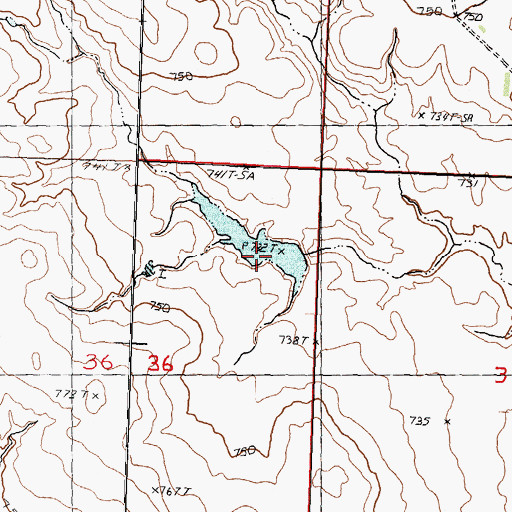 Topographic Map of Mandernach and Carlson Number 4 Dam, SD