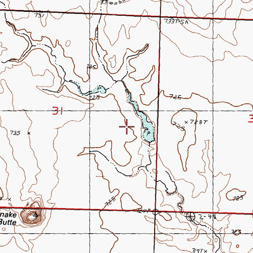 Topographic Map of Mandernach and Carlson Number 5 Dam, SD