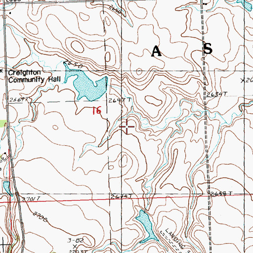 Topographic Map of Hoffman Dam, SD