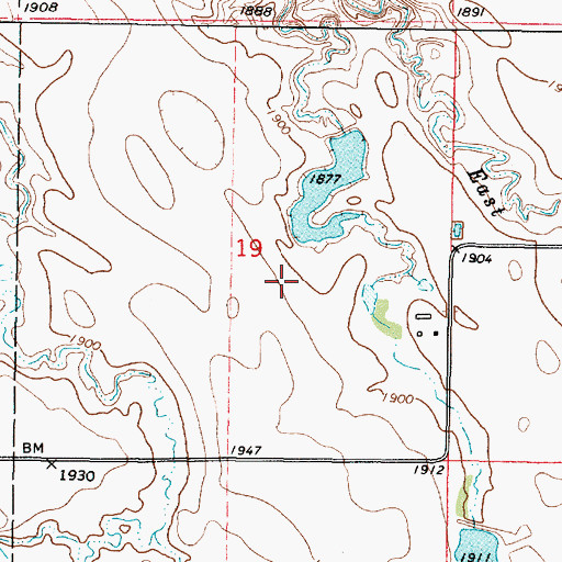 Topographic Map of Sheriff Dam, SD