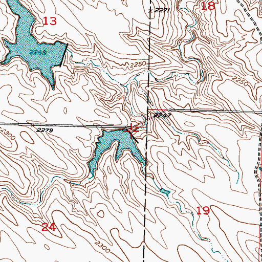Topographic Map of Greene Gene Number 2 Dam, SD