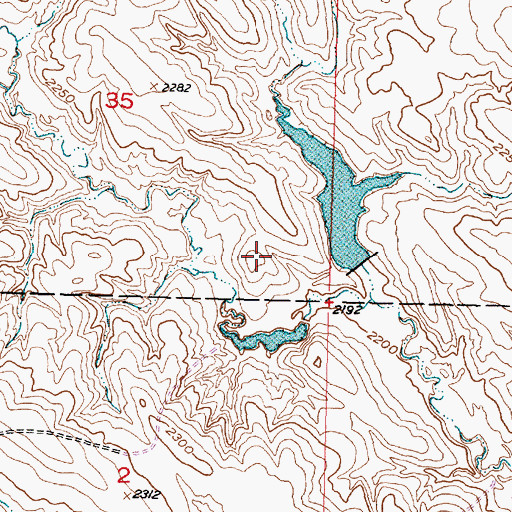 Topographic Map of England Brothers Number 1 Dam, SD