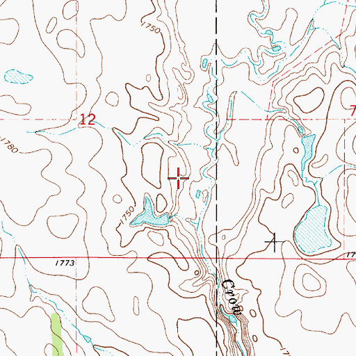 Topographic Map of Hayes Stockwater Dam, SD