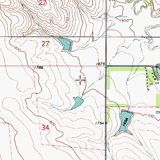 Topographic Map of Knippling Stockwater Dam Number 3, SD