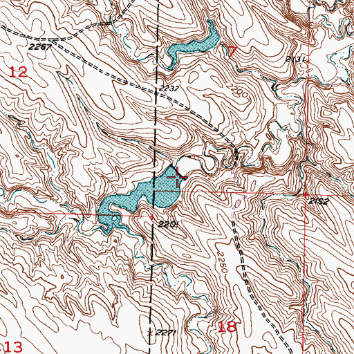 Topographic Map of England Number 4 Dam, SD